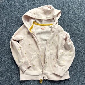 Cat & Jack Girls Full Zip Pullover Hoodie Daisies Size 5T